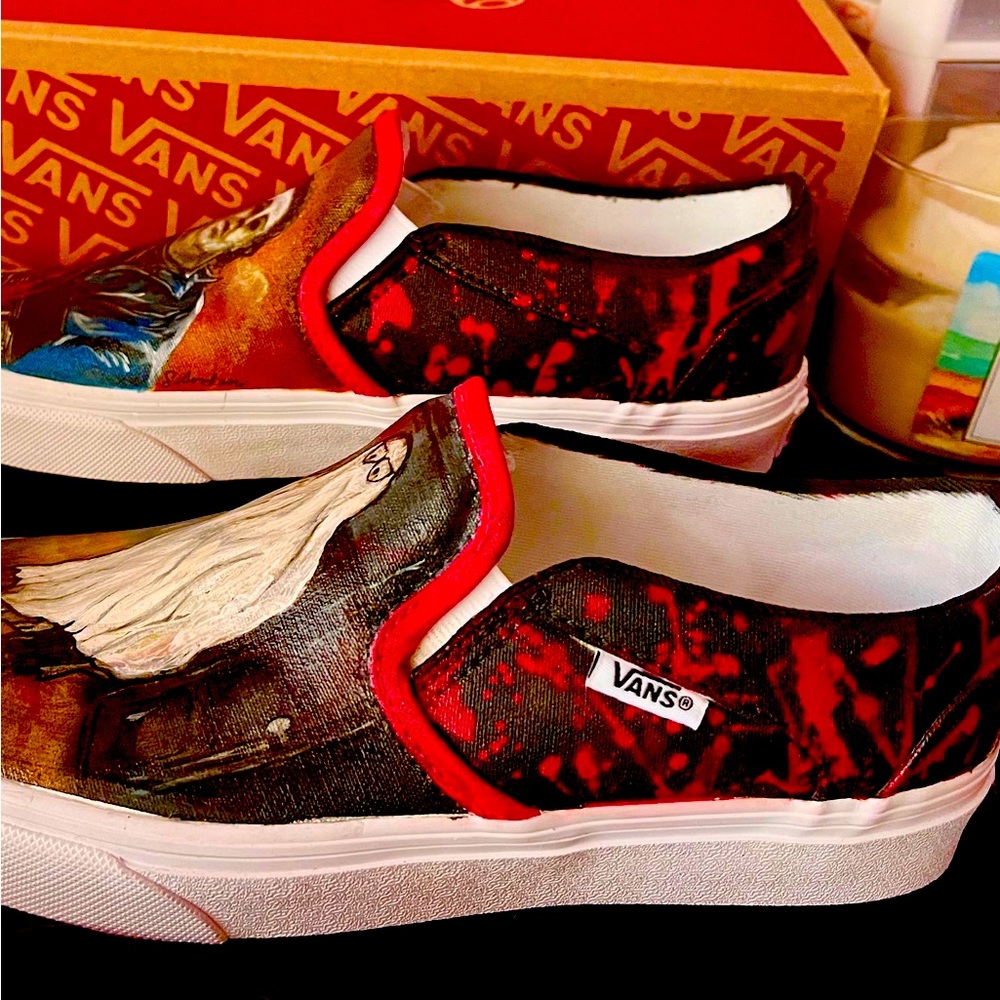 Hand painted Michael Myers Vans